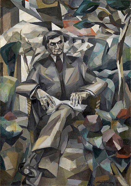 Albert Gleizes, 1911, Portrait de Jacques Nayral, oil on canvas, 161.9 x 114 cm, Tate Modern, London. This painting was reproduced in Fantasio: publis