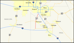 Arizona State Route 347 map