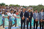 Deutsch: Beachvolleyball bei den Olympischen Jugendspielen 2018; Tag 11, 17. Oktober 2018; Jungen, Medaillenzeremonie - Gold: Schweden (David Åhman & Jonatan Hellvig), Silber: Niederlande (Matthew Immers & Yorick de Groot), Bronze: Argentinien (Bautista Amieva & Mauro Zelayeta) English: Beach volleyball at the 2018 Summer Youth Olympics at 17 October 2018 – Boys Victory ceremony - Gold: Sweden (David Åhman & Jonatan Hellvig), Silver: Netherlands (Matthew Immers & Yorick de Groot), Bronze: Argentina (Bautista Amieva & Mauro Zelayeta)