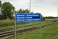 Hinweisschild für Bahnsteige