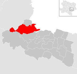 Poloha obce Breitenfurt bei Wien v okrese Mödling (klikacia mapa)