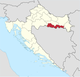 Locatie van provincie Brod-Posavina in Kroatië