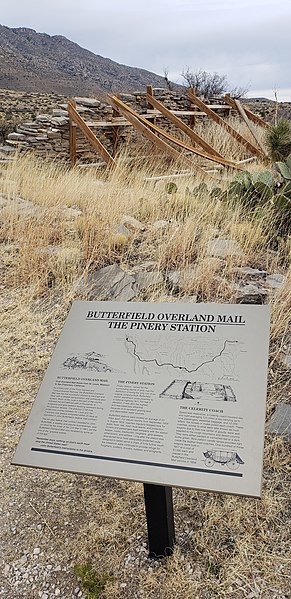 File:Butterfield Overland Mail Pinery Station Guadalupe Mountains National Park sign.jpg