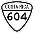 Road shield of Costa Rica National Tertiary Route 604