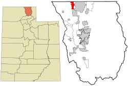 Cache County ve Utah eyaletindeki konum.