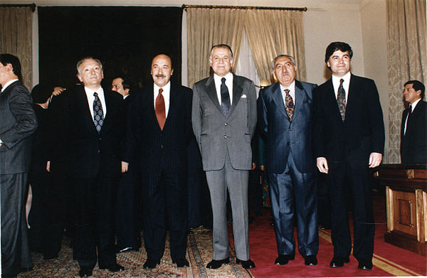Arrate (first from left) as minister in 1992