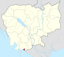 מיקום המחוז (באדום) במפת קמבודיה