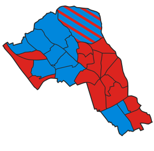 Местные выборы в Камдене, Великобритания, 1982 г. map.svg 
