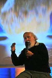 Canadian Astrophysicist Hubert Reeves - Conference on the decline of biodiversity, UNESCO Headquarters, Paris.