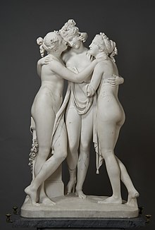 The Three Graces; by Antonio Canova; 1813-1816; marble; height: 1.82 m; Hermitage Museum (Saint Petersburg, Russia) Canova - The Three Graces, between 1813 and 1816, N.sk-506.jpg