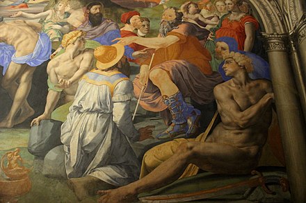 Detail of a Bronzino fresco in the Cappella di Eleonora