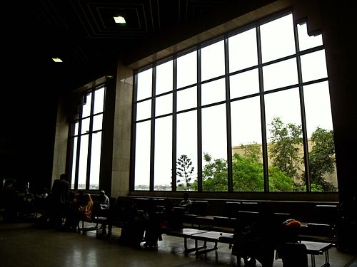 Ceiling to floor windows at Jinnah International Airport