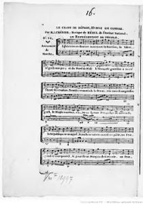 Marie-Joseph Chénier et Étienne-Nicolas Méhul, Le Chant du départ, Hymne de guerre, 1794    