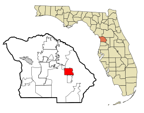Citrus County Florida Incorporated and Unincorporated areas Inverness Highlighted.svg