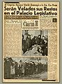 Tapa del diario Clarín, 29 de julio de 1952
