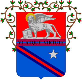 Coat of Arms of the 83rd Infantry Regiment "Venezia", 1939 CoA mil ITA rgt fanteria 083.png