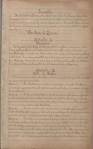 <span class="mw-page-title-main">Constitution of Colorado</span>