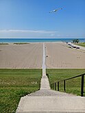 Steps to beach at Conneaut Township Park