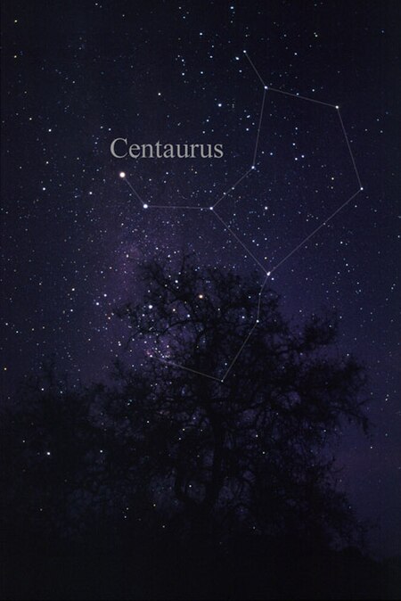 Centaurus in the southwestern sky, shortly after sunset.