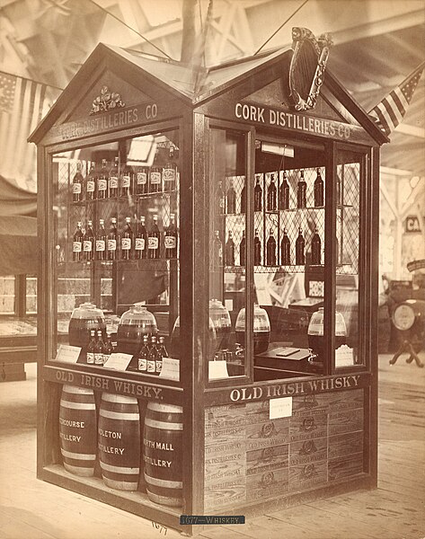 File:Cork Distilleries Irish whisky exhibit at the US Centennial Exhibition, Philadelphia.jpg