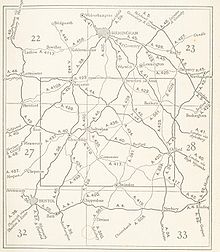 Map of Cotswolds roads from 1933 Cotswold roads 1933.jpg