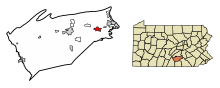 Cumberland County Pennsylvania Incorporated and Unincorporated areas Mechanicsburg Highlighted.svg