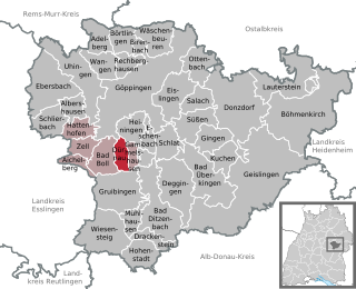 Elhelyezkedése Baden-Württemberg térképén