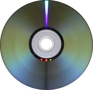 English: Underside of a DVD-R disc, modified t...