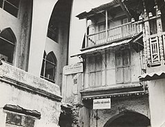An Iconic gate called "Darwaza" of Badri Mohalla which was demolished to give a way for the construction of new mosque - 1389 AH/1969 AD