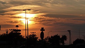 Sunset at the Sonic Drive-In, Deming