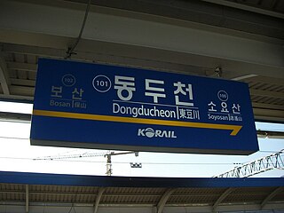 <span class="mw-page-title-main">Dongducheon station</span> Metro station in Dongducheon, South Korea