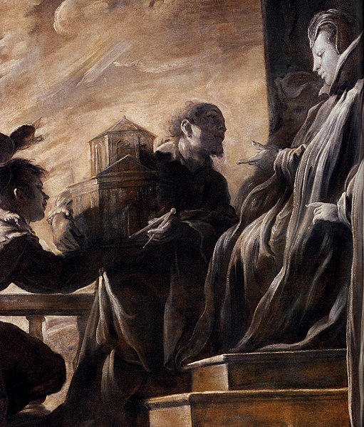 File:Domenico Fetti - Margherita Gonzaga Receiving the Model of the Church of St Ursula (detail) - WGA07848.jpg