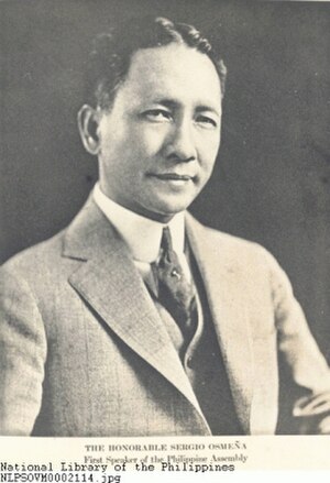 Osmeña as Speaker of the Philippine Assembly