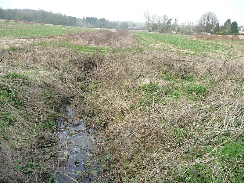 File:Drain on the north side of Swanley Bar Lane - geograph.org.uk - 4431608.jpg