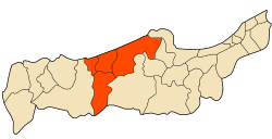 Location of Cherchell within Tipaza Province