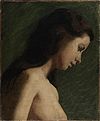 Eakins, la kapo de Study of Girl 1868.jpg