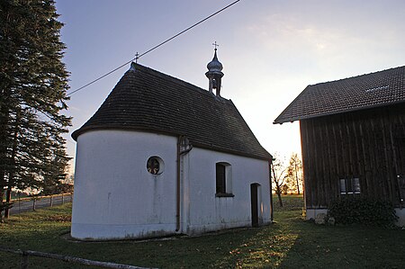 Eggenthal Blumenried Kapelle v NO, Herbstabend