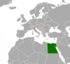 Location map for Egypt and Slovenia.