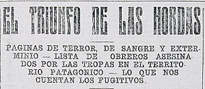 Patagonia Rebelde: Los acontecimientos, Repercusiones de los fusilamientos, Serie de venganzas