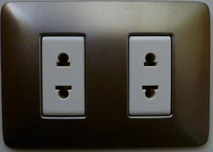 A typical power outlet found in Peru