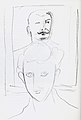 Endre Rozsda -Autoportrait avec Staline (cca 1950).jpg