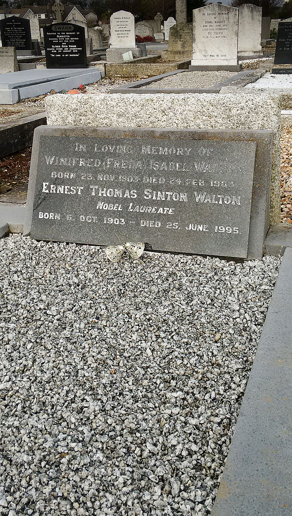 Ernest Walton's Grave in Deansgrange Cemetery, south County Dublin