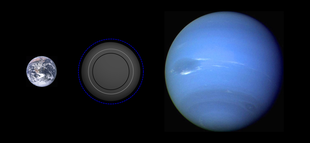 Vergleich von Poltergeist mit Erde und Neptun