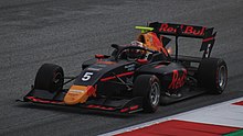 Crawford driving for Prema Racing during the 2022 Spielberg Formula 2 round. FIA F3 Austria 2022 Nr. 5 Crawford.jpg