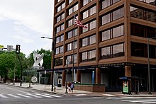 Faith and Liberty Discovery Center in May 2021, taken from across the street