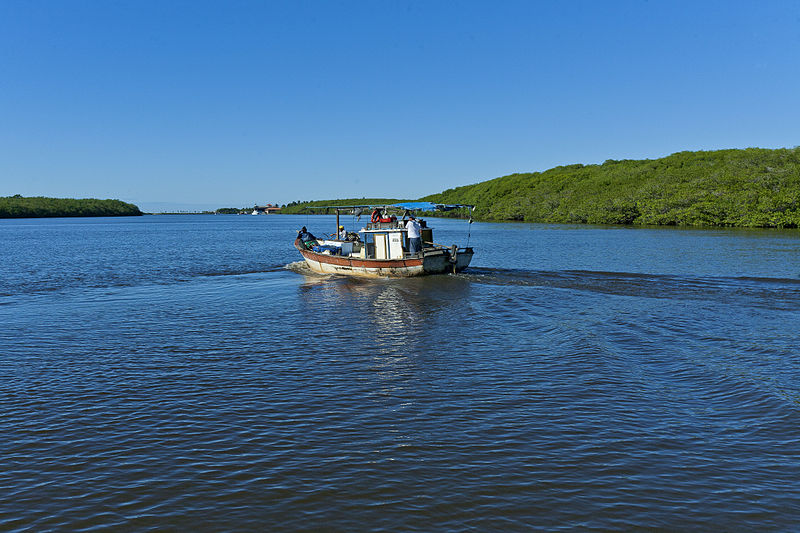 File:Fishing boat en route to work at sea.jpg