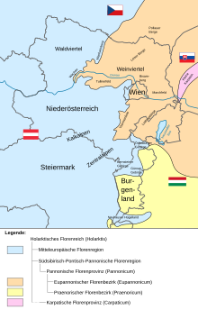 Florenregionen in Niederösterreich