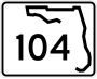 State Road 104 marker