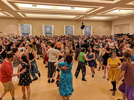 Contra dance at 2019 Flurry Festival