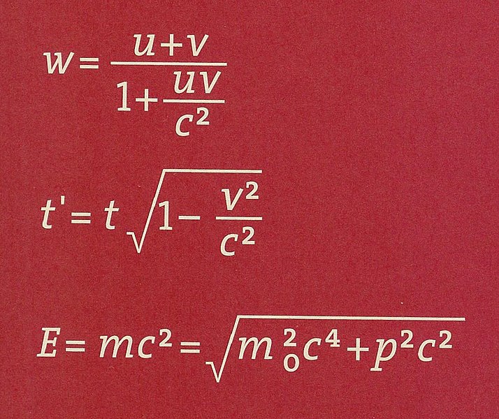 File:Formulas of Einstein's special relativity theory.jpg